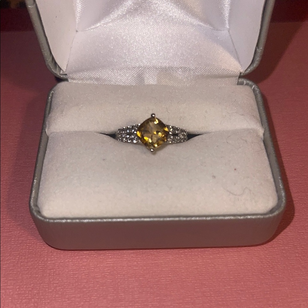 JCPenney Silver and Topaz Women's Ring